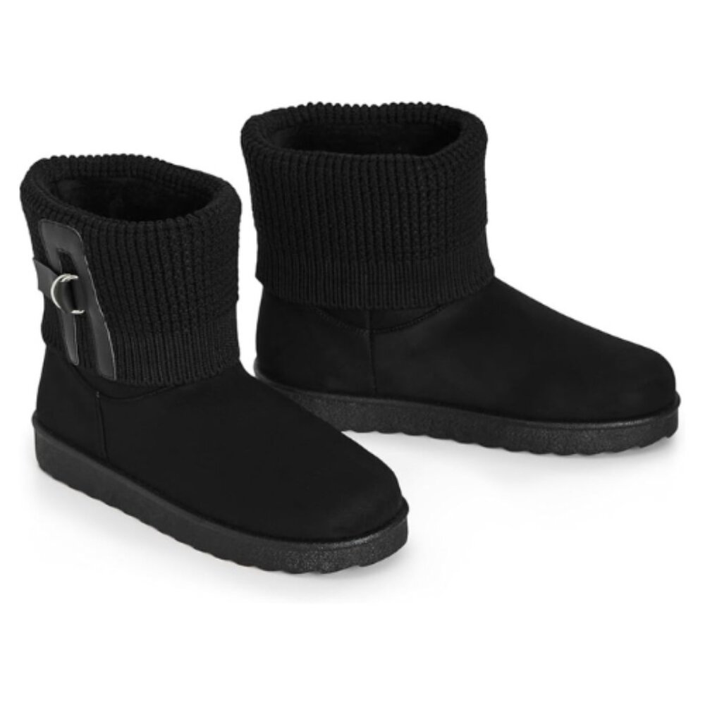 Avenue Helena Hug Winter Women's Boot Wide Fit Size 7W/38 EUR BLACK - Picture 2 of 5
